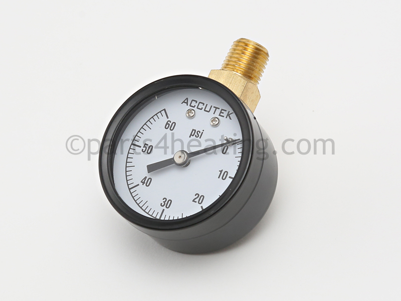 Pressure Gauge Top Stem Mount 60 PSI