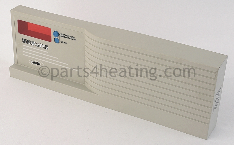 Control box cover with labels, white.