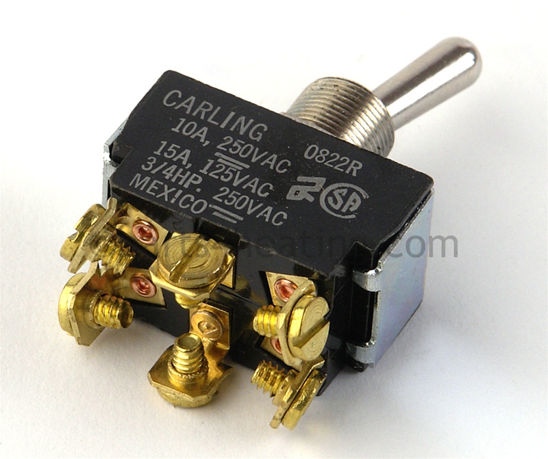 SWITCH,TOGGLE,DPDT,250VAC